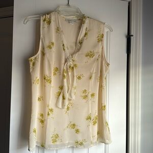 Coldwater Creek Green Floral Blouse